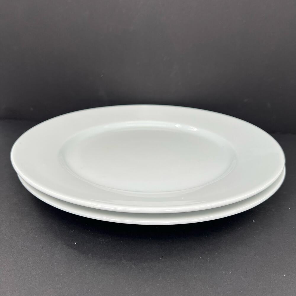 Apilco France Opéra porcelain 12” basic white dinner plate - Set of 2